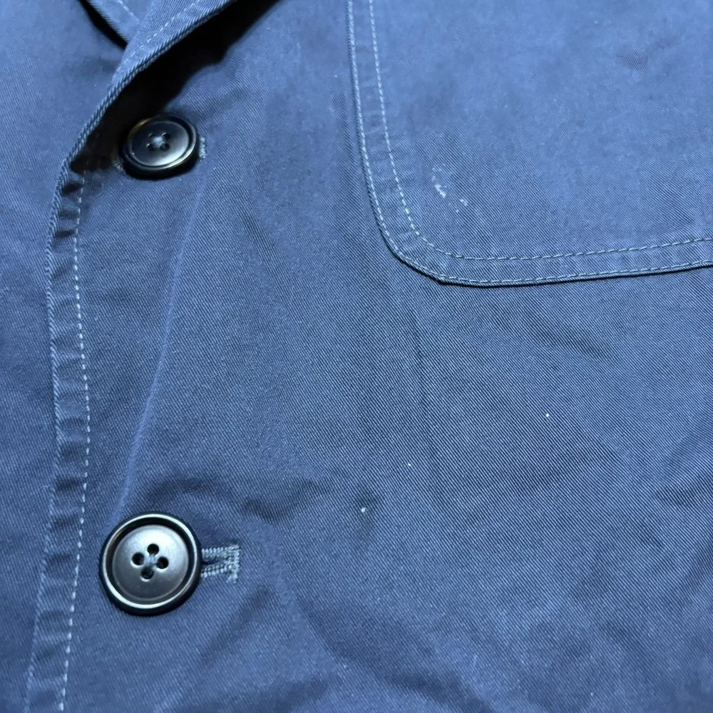 Buck Mason Carry On Jacket Mens Large Blue Cotton Tencel Unstructured Blazer Sui